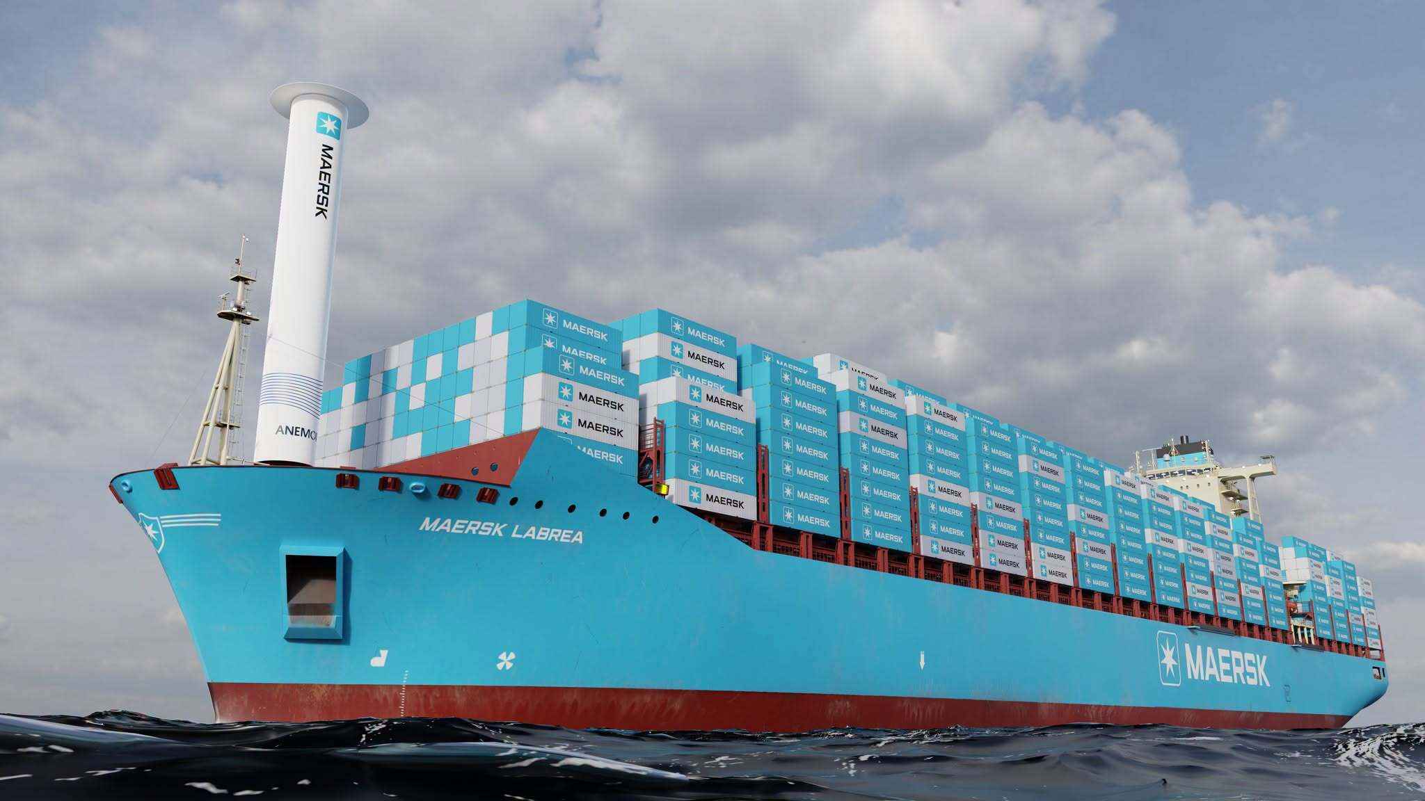 Maersk thử nghiệm cánh buồm gió trên tàu container từ 2027